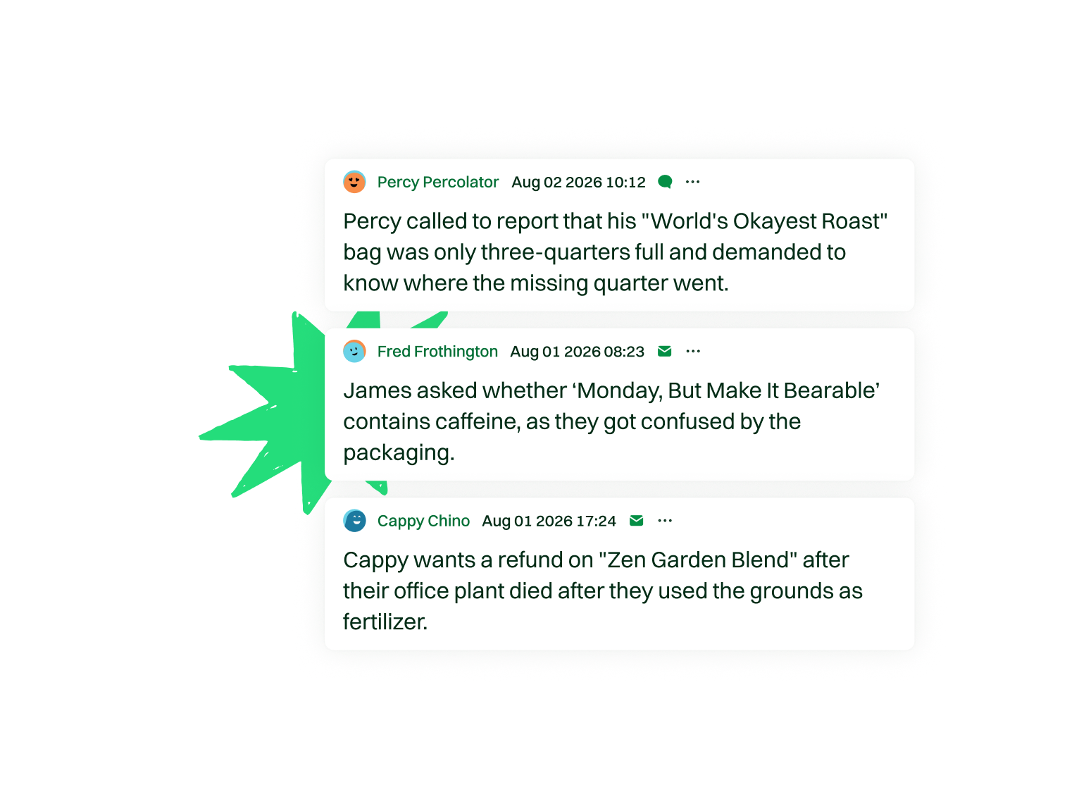 Ticket list with AI-generated summaries