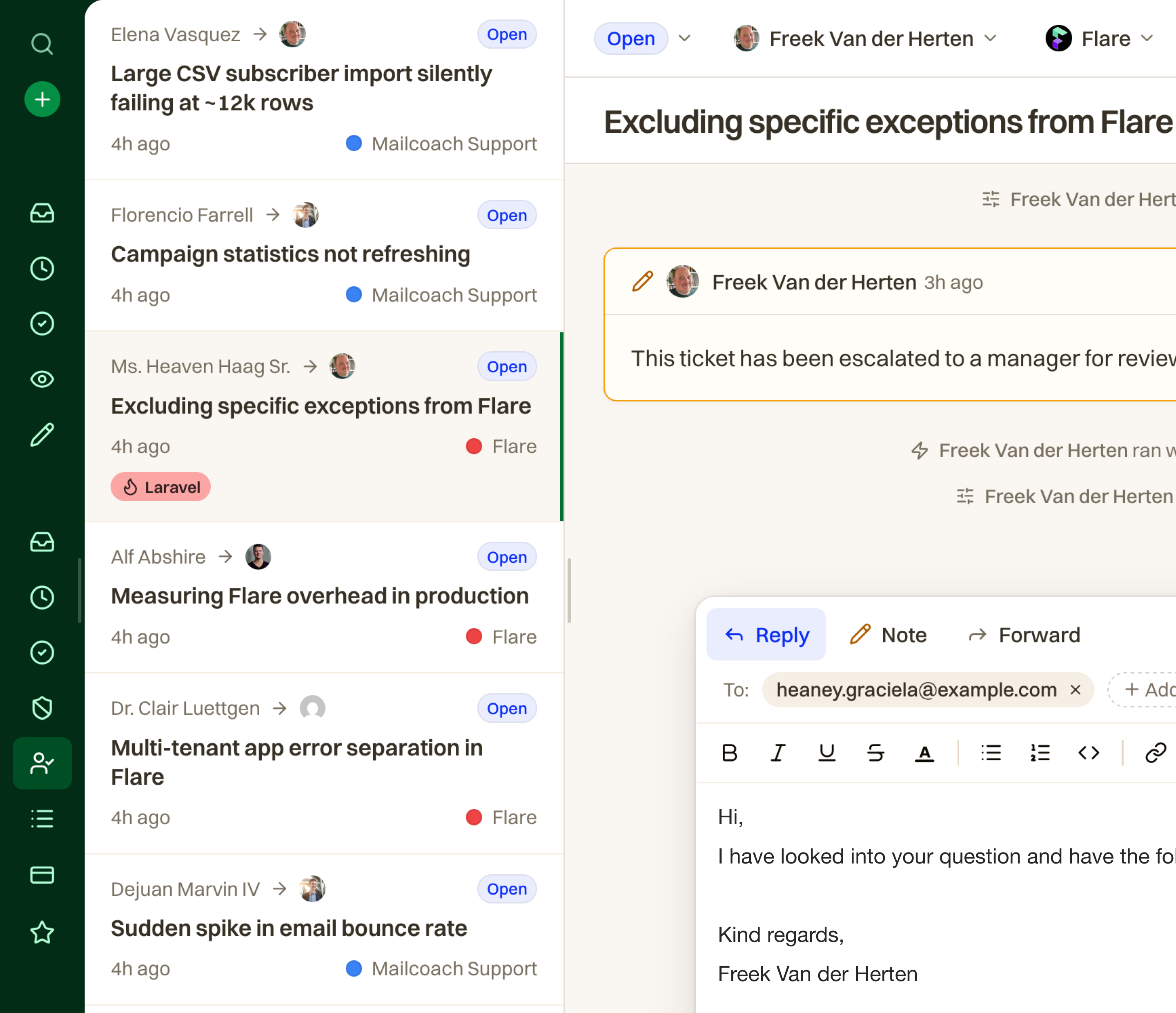 There There ticket view with an AI-assisted reply composer